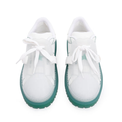 Christian Dior White/Green  Dior-ID Sneakers, Size 37
