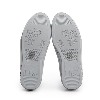 Christian Dior White/Grey Oblique Transparent Canvas B23 High-Top Sneakers, Size 41