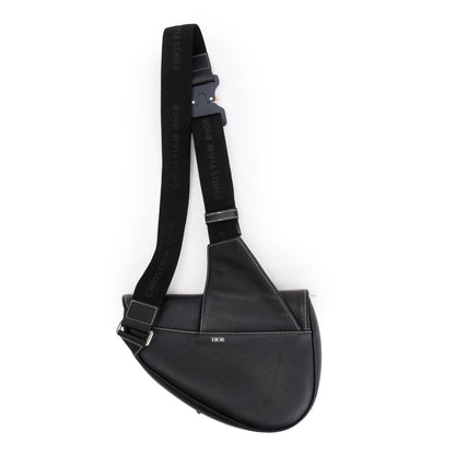 Christian Dior X Kaws Calfskin Leather Bee Saddle Bag