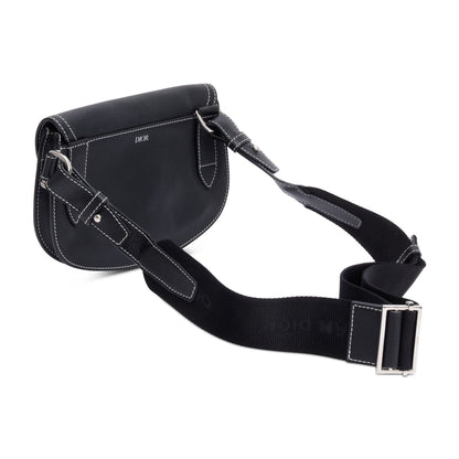 Christian Dior X Kaws Calfskin Leather Double Saddle Bag