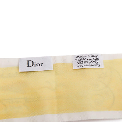 Christian Dior Yellow La Papesse Silk Twilly