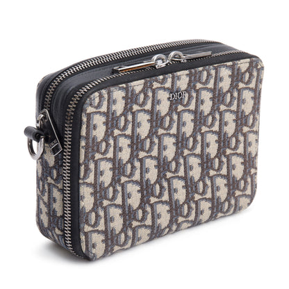 Christion Dior 2023 Oblique Jacquard Zipped Pouch Crossbody