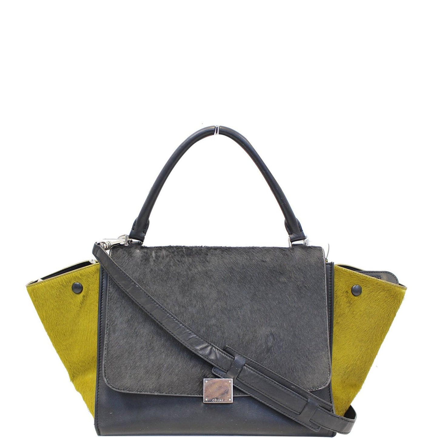 CELINE Gray Pony Hair Small Trapeze Bag - Sale