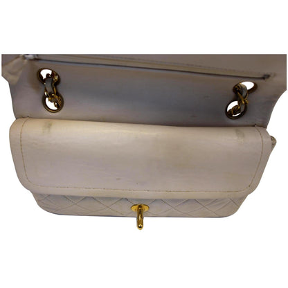 Chanel Classic Medium Double Flap Shoulder Bag Ivory