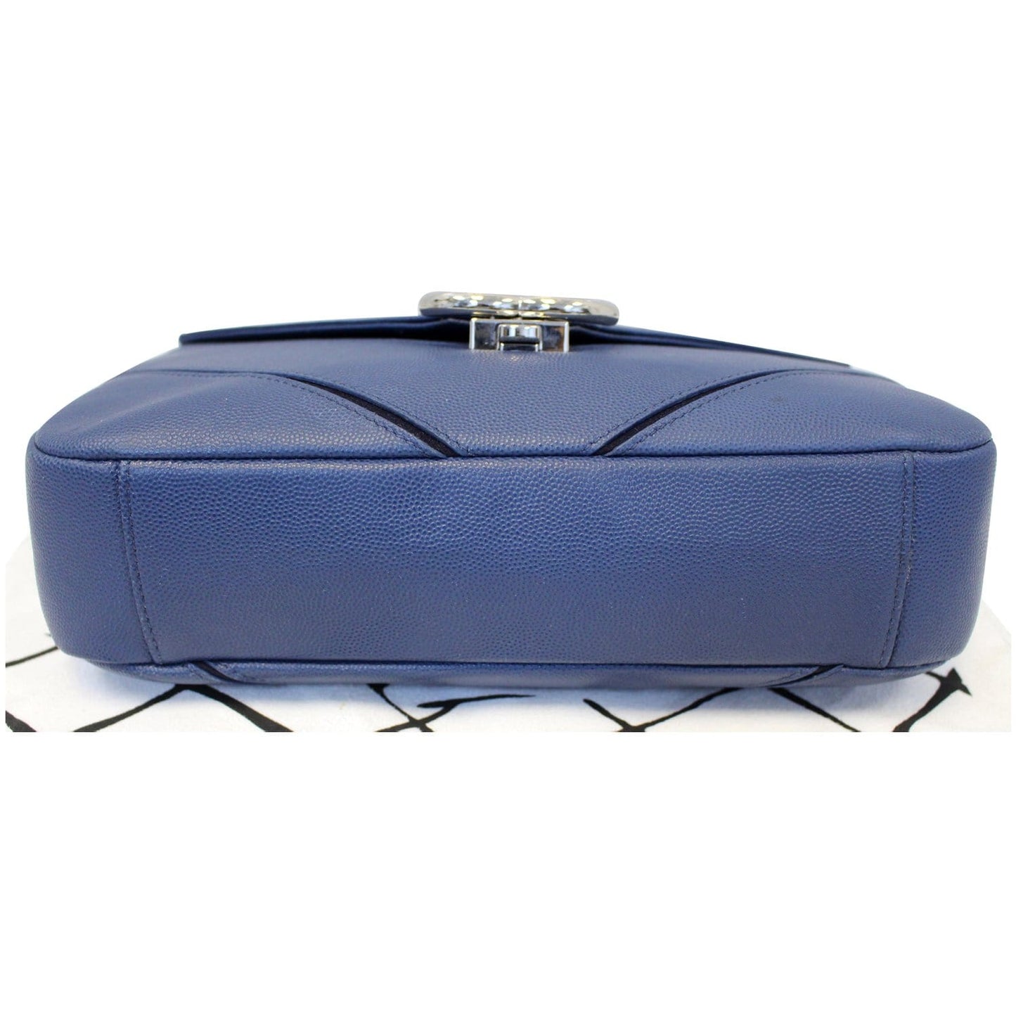 CHANEL CC Chevron Flap Shoulder Crossbody Bag Blue