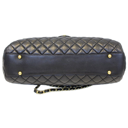 CHANEL Large Shopping Flap Shoulder Bag Black