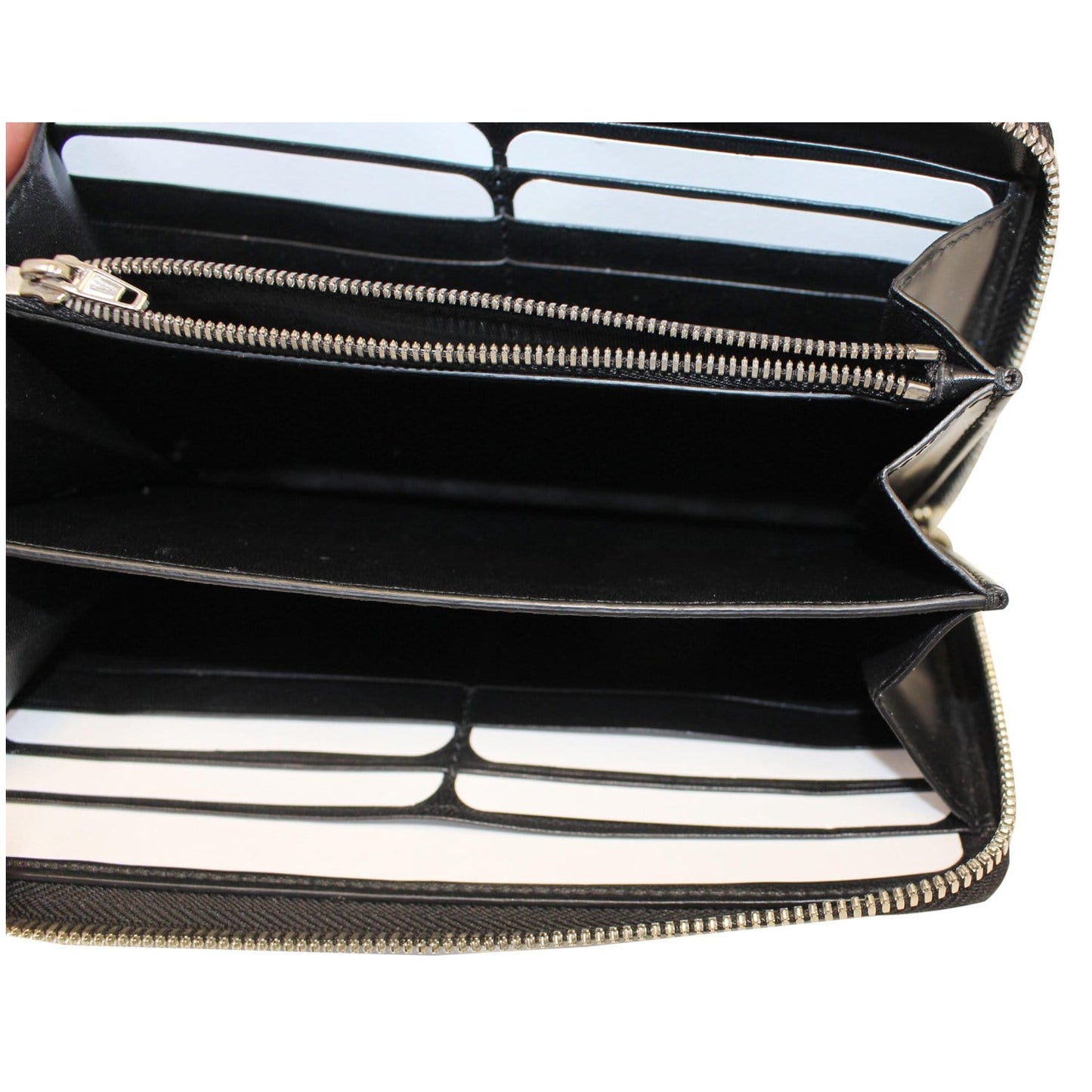 BALENCIAGA Continental Zip Around Leather Wallet Black - Last Call