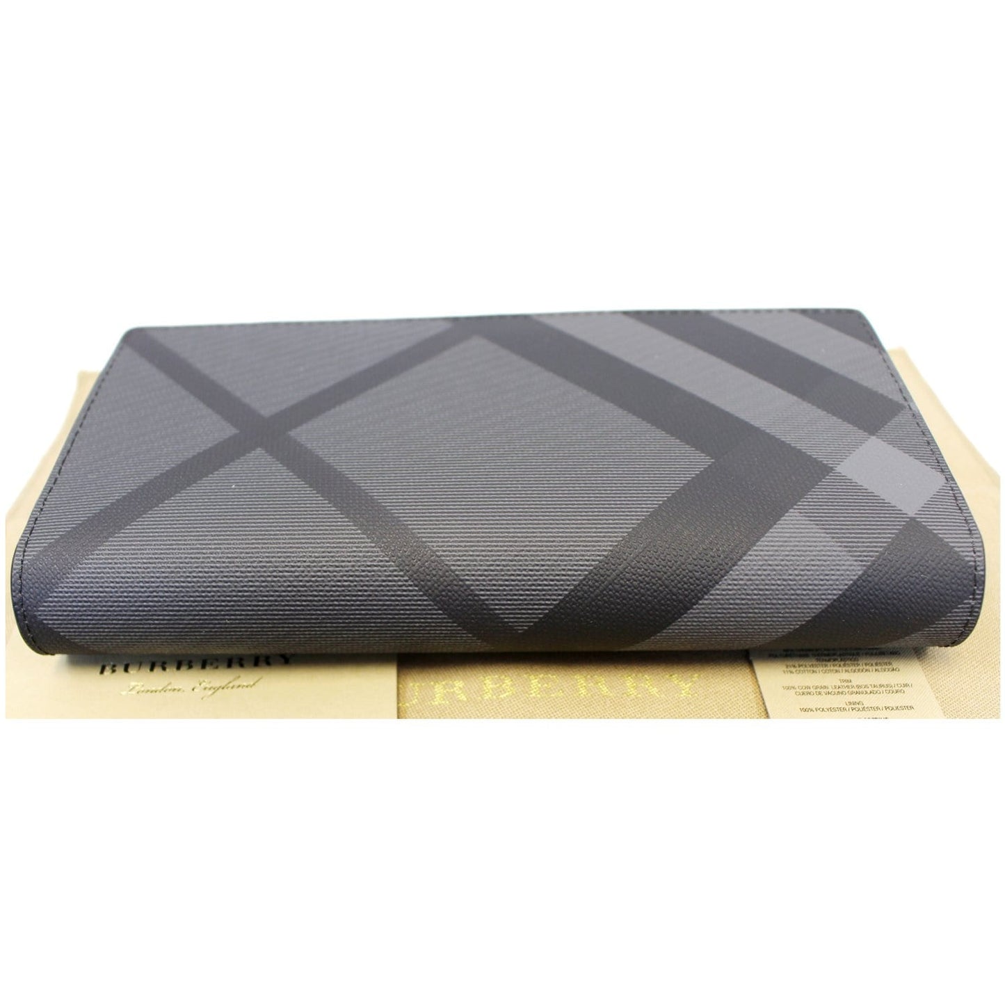 BURBERRY London Check and Leather Continental Wallet