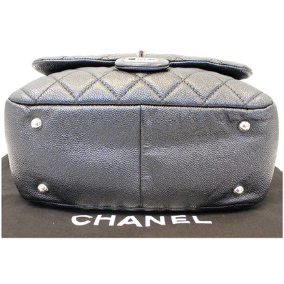CHANEL Camera Case Quilted Caviar Leather Medium Flap Shoulder Bag