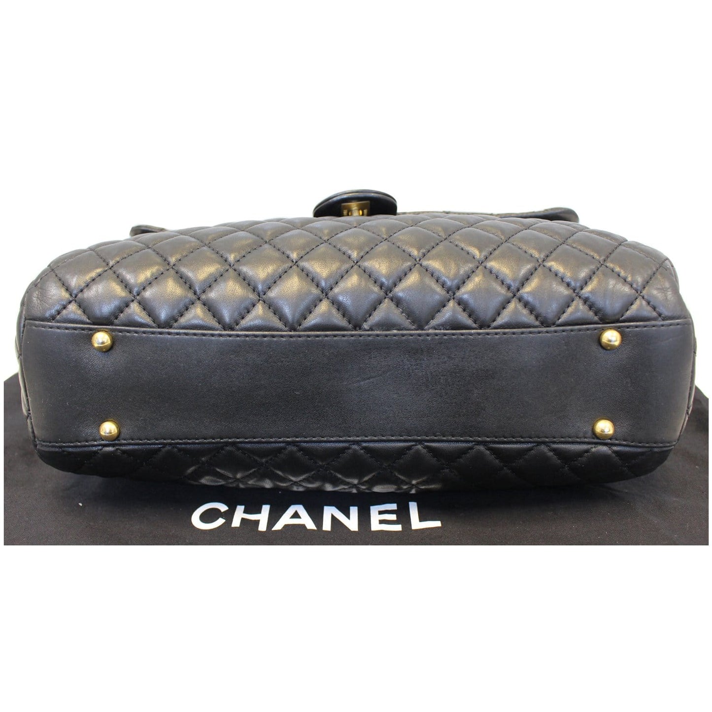 CHANEL Large Shopping Flap Shoulder Bag Black