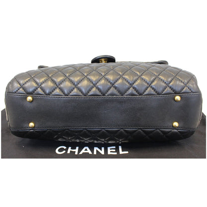 CHANEL Large Shopping Flap Shoulder Bag Black