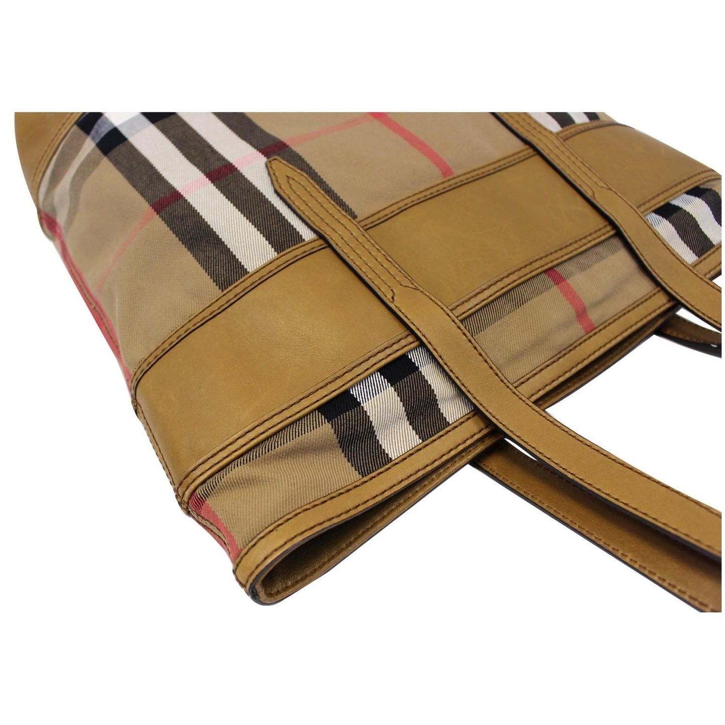 BURBERRY Vintage House Check Webbing Medium Marlow Tote Bag