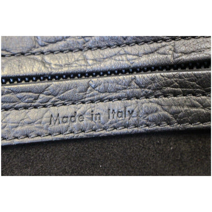 CELINE Croc Stamped Embossed Leather Medium Phantom Luggage Tote Bag