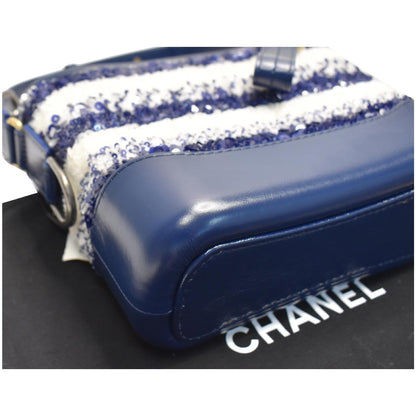 CHANEL Gabrielle Sequins Small Hobo Shoulder Bag Blue/White - 15% OFF