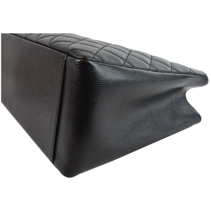 CHANEL Grand Shopping GST Caviar Leather Tote Bag Black