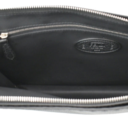 FENDI Leather Crossbody Messenger Bag Black