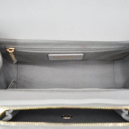 CHANEL Business Affinity Medium Quilted Caviar Crossbody Bag Gray