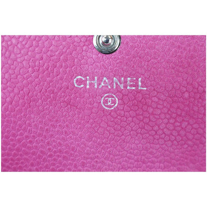 CHANEL CC Caviar Leather Long Wallet Pink - 25% OFF
