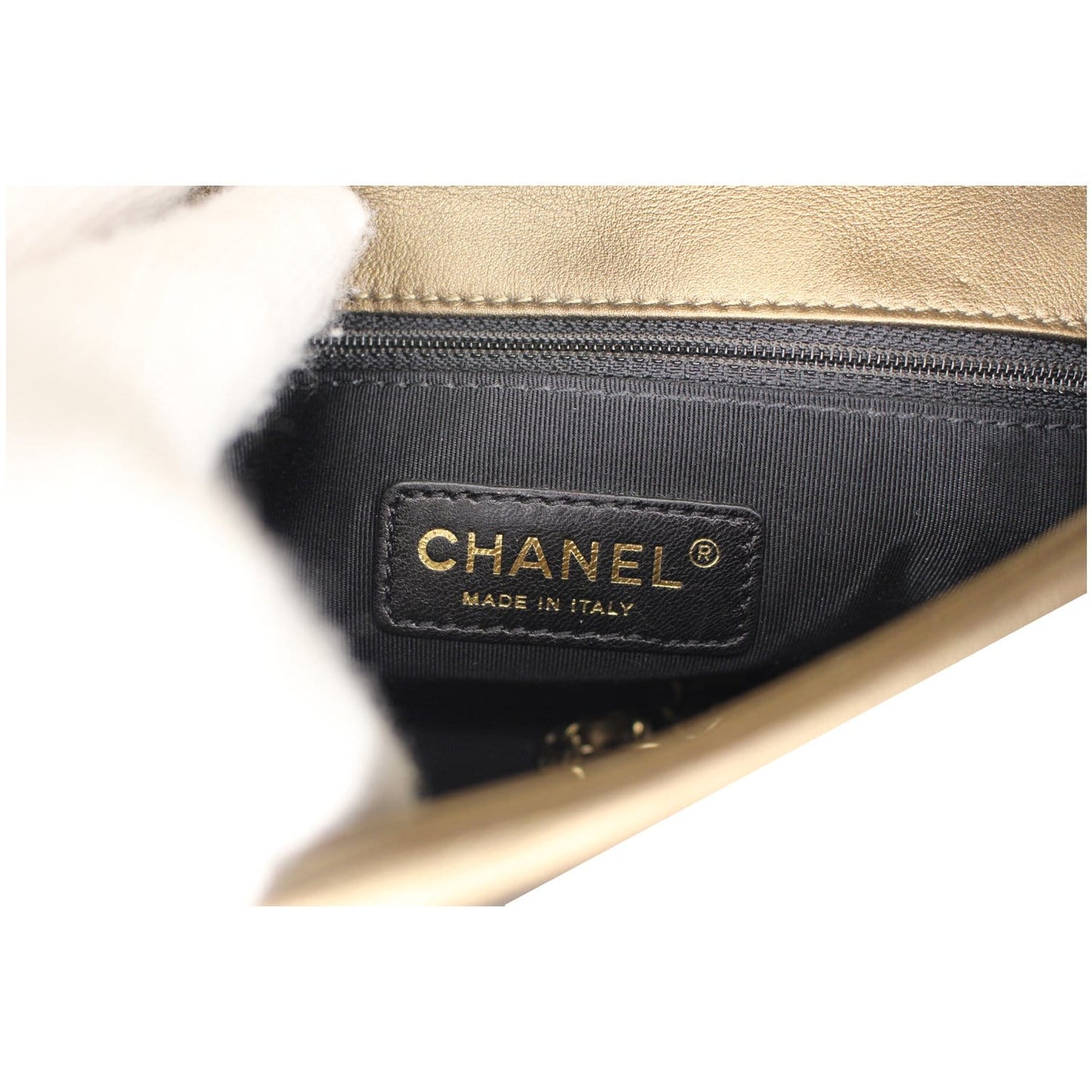 CHANEL Classic Flap Chic Knot Lambskin Leather Shoulder Bag Bronze