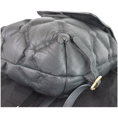 CHANEL Chesterfield Quilted Calfskin Backpack Black