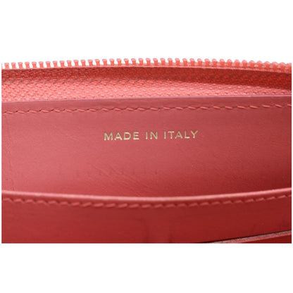 CHANEL CC Timeless Caviar Zip Around Wallet Red
