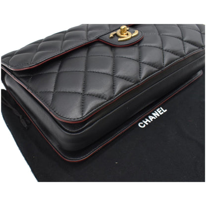 CHANEL Perfect Edge Large Quilted Leather Shoulder Bag Black
