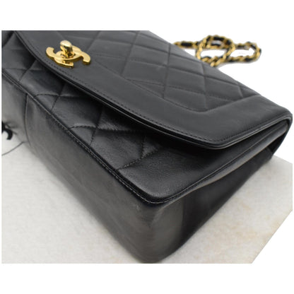CHANEL Diana Flap Quilted Lambskin Leather Shoulder Bag Black - 20% OFF