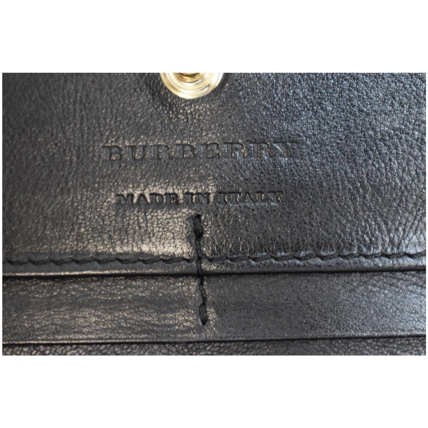 BURBERRY Porter Continental House Check Leather Wallet Black