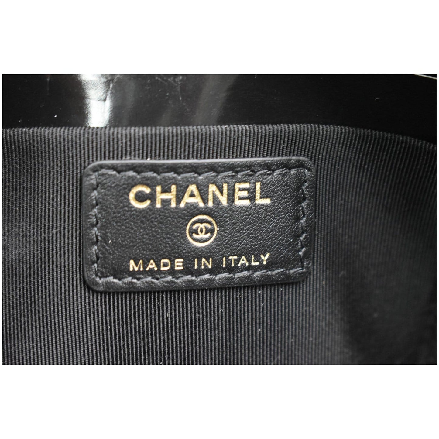 CHANEL French New Wave CC Caviar Quilted Pouch Black