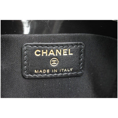 CHANEL French New Wave CC Caviar Quilted Pouch Black