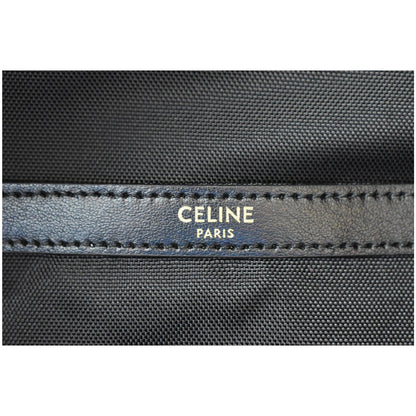 CELINE Leopard Medium Print Canvas Backpack Bag Brown