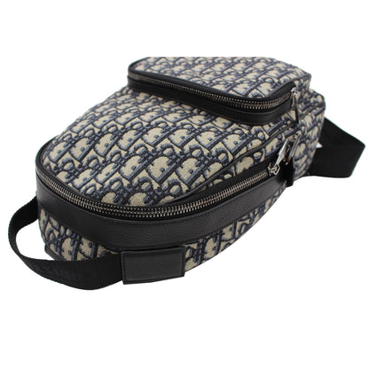 CHRISTIAN DIOR Minin Rider Oblique Jacquard Backpack Beige