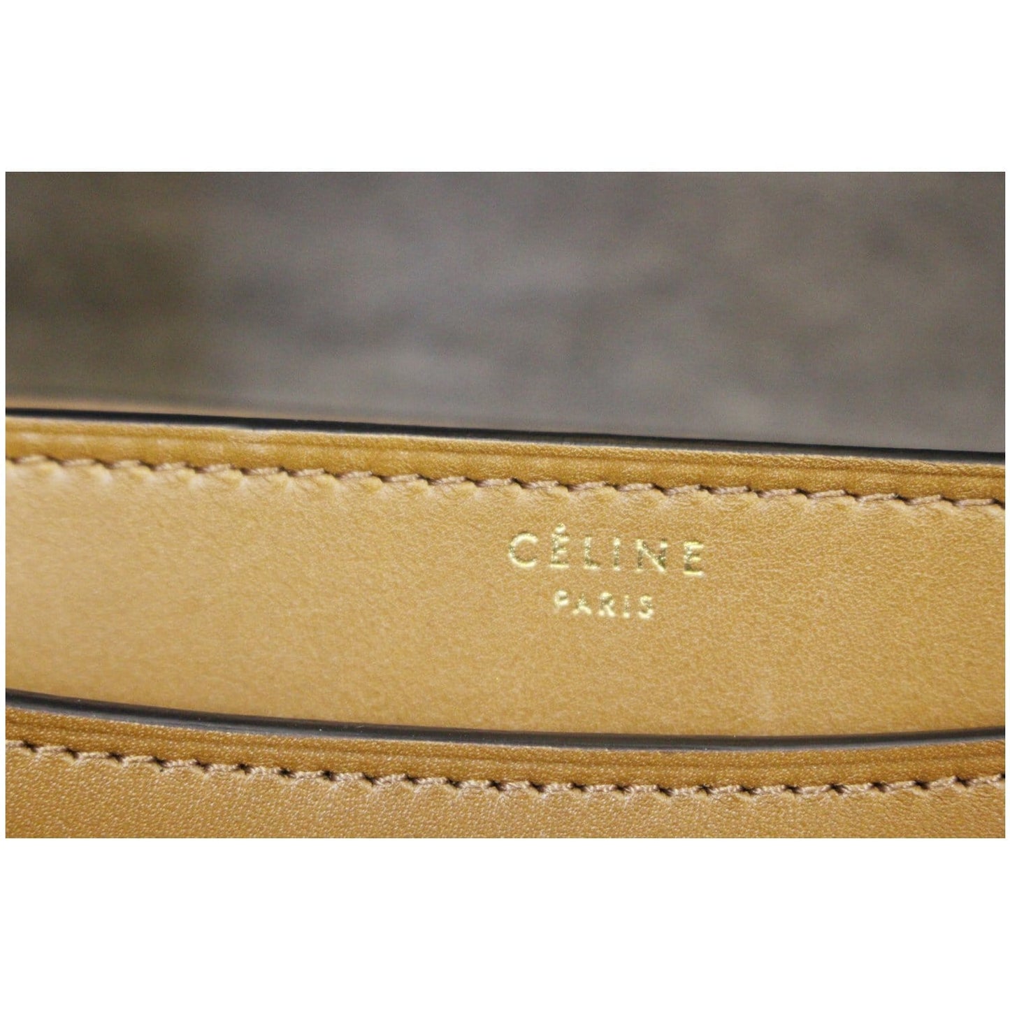 CELINE Bicolor Calfskin Leather Medium Case Shoulder Bag