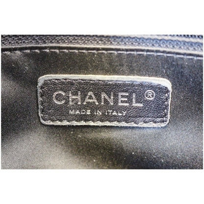 CHANEL Black Caviar Leather Grand Shopping Tote Bag