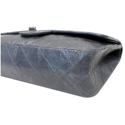 CHANEL 2.55 Reissue Mademoiselle Lock Calfskin Leather Shoulder Bag Grey