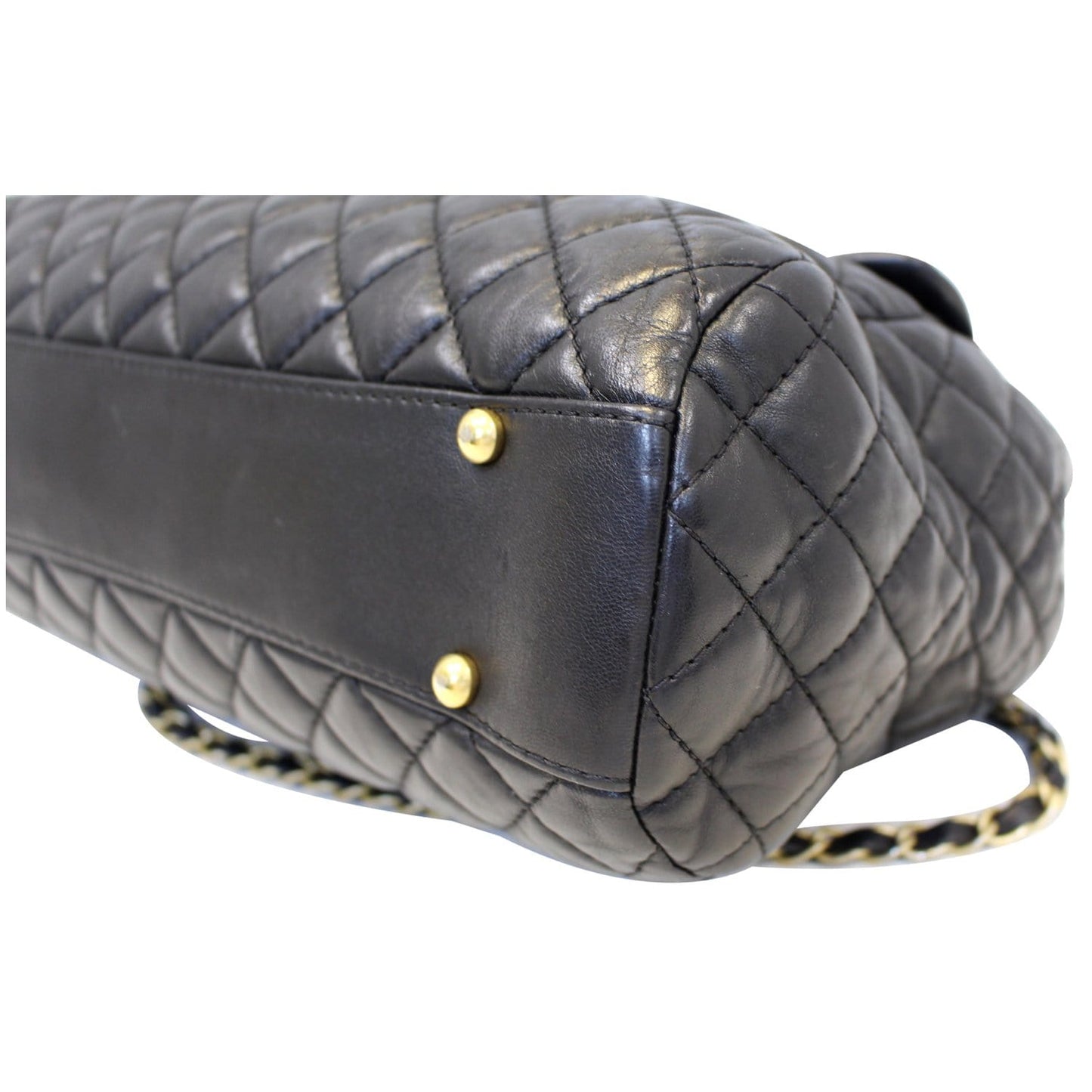 CHANEL Large Shopping Flap Shoulder Bag Black