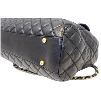 CHANEL Large Shopping Flap Shoulder Bag Black