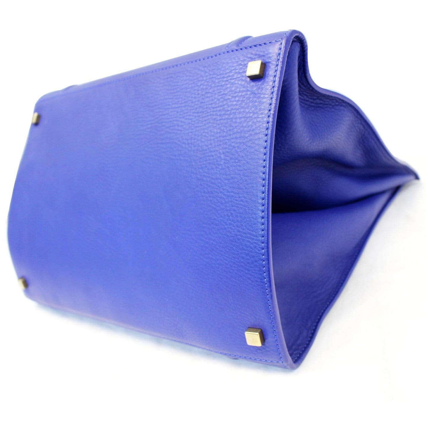 CELINE Phantom Luggage Medium Leather Tote Bag Blue