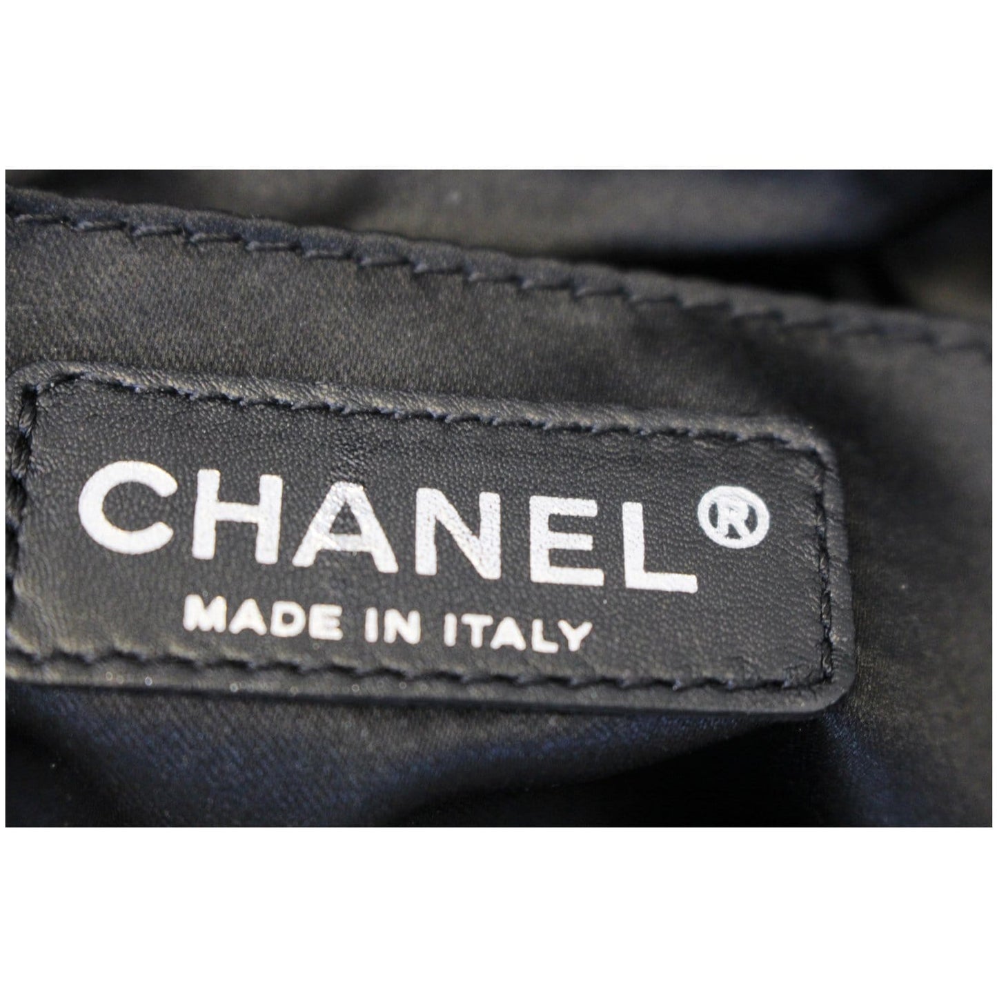 CHANEL CC Half Moon Quilted Satin Clutch Black