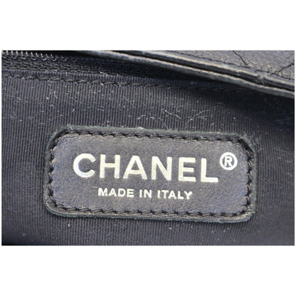 CHANEL PST Petit Shopping Caviar Leather Tote Bag Black