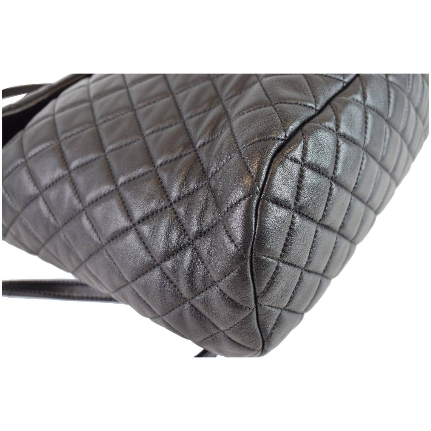 CHANEL Small Urban Spirit Quilted Lambskin Backpack Bag Black
