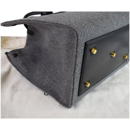 CELINE Tie Knot Felt Calfskin Tote Bag Grey/Black