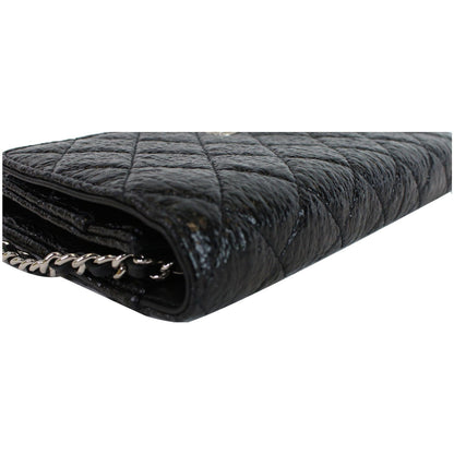 CHANEL CC Aged Lambskin Wallet on Chain WOC Crossbody Bag Black