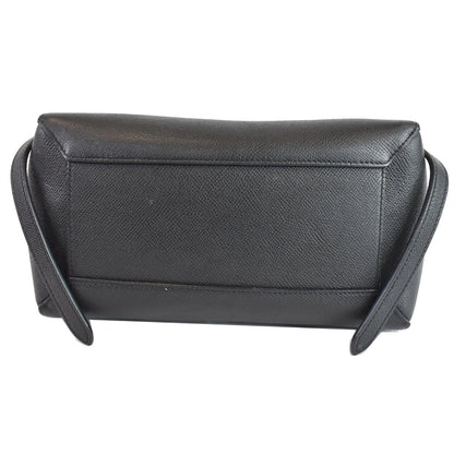 CELINE Micro Belt Grained Calfskin 2Way Shoulder Bag Black
