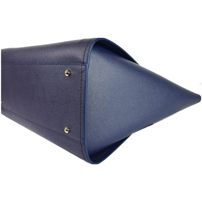 CHANEL Deauville Studded Caviar Tote Shoulder Bag Blue
