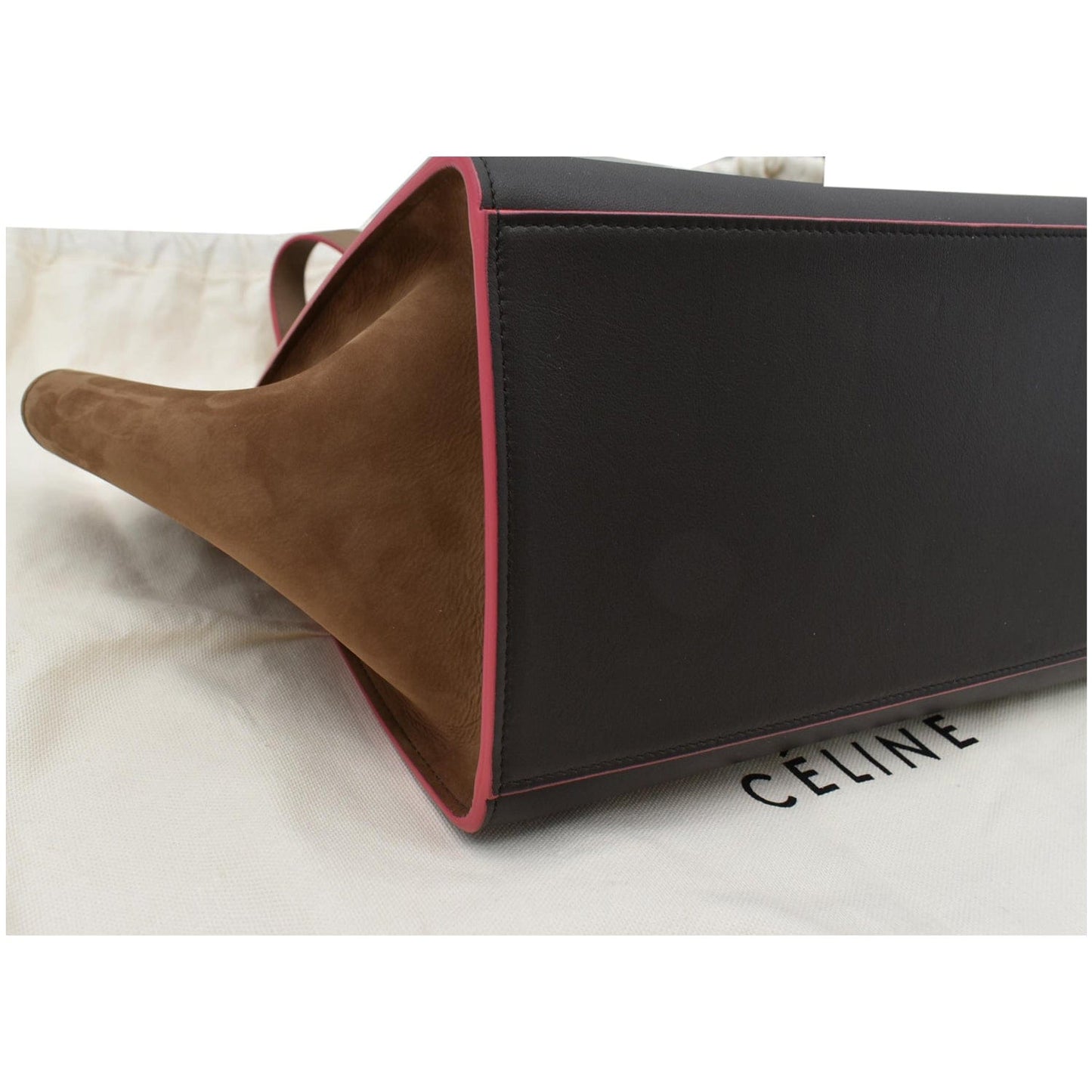 CELINE Trapeze Small 2way Leather Shoulder Bag Tricolor
