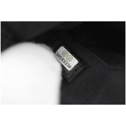 CHANEL French New Wave CC Caviar Quilted Pouch Black