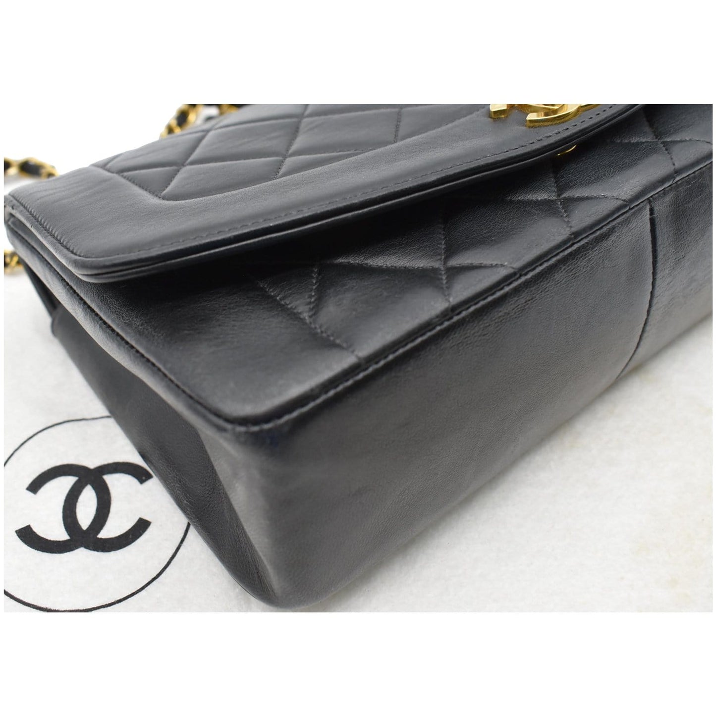 CHANEL Diana Flap Quilted Lambskin Leather Shoulder Bag Black - 20% OFF