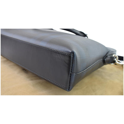 BURBERRY Hambleton London Check Briefcase Messenger Bag Blue