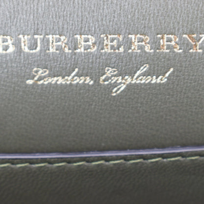 BURBERRY Large Square Leather Satchel Bag White